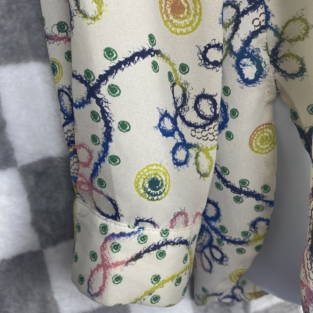 Pleione S button down shirt boho paisley vintage vibes - Picture 5 of 6